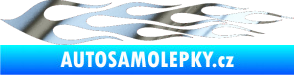 Samolepka Plameny 061 chrom fólie stříbrná zrcadlová