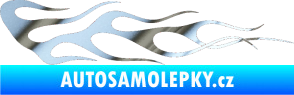 Samolepka Plameny 063 chrom fólie stříbrná zrcadlová