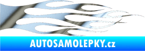 Samolepka Plameny 069 chrom fólie stříbrná zrcadlová