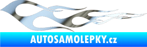Samolepka Plameny 073 chrom fólie stříbrná zrcadlová