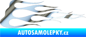 Samolepka Plameny 074 chrom fólie stříbrná zrcadlová