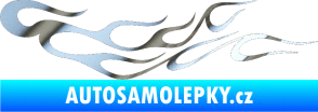 Samolepka Plameny 083 chrom fólie stříbrná zrcadlová