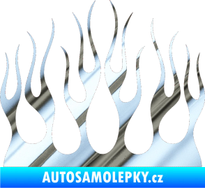 Samolepka Plameny 084 chrom fólie stříbrná zrcadlová