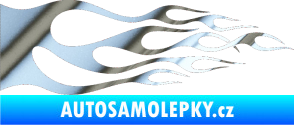 Samolepka Plameny 086 chrom fólie stříbrná zrcadlová