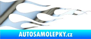 Samolepka Plameny 090 chrom fólie stříbrná zrcadlová