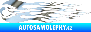 Samolepka Plameny 095 chrom fólie stříbrná zrcadlová