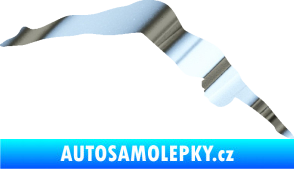 Samolepka Plavání 003  pravá skok do vody chrom fólie stříbrná zrcadlová