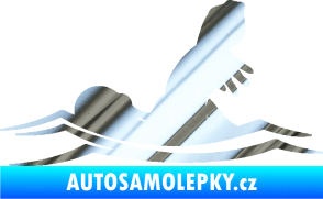 Samolepka Plavání 005 levá chrom fólie stříbrná zrcadlová