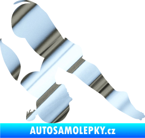 Samolepka Plavkyně 002 levá skok do vody chrom fólie stříbrná zrcadlová