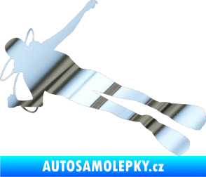 Samolepka Potápěč 004 levá chrom fólie stříbrná zrcadlová