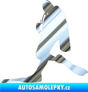 Samolepka Potápěč 007 levá chrom fólie stříbrná zrcadlová