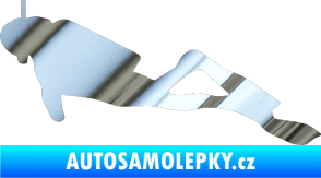 Samolepka Potápěč 009 levá chrom fólie stříbrná zrcadlová