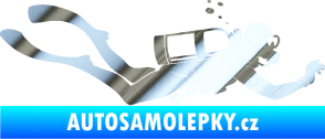 Samolepka Potápěč 011 pravá chrom fólie stříbrná zrcadlová