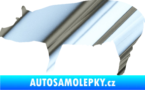 Samolepka Prase 002 levá chrom fólie stříbrná zrcadlová