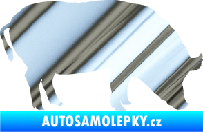 Samolepka Prase 004 pravá chrom fólie stříbrná zrcadlová