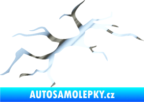 Samolepka Prasklina 001 chrom fólie stříbrná zrcadlová