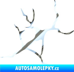 Samolepka Prasklina 004 chrom fólie stříbrná zrcadlová