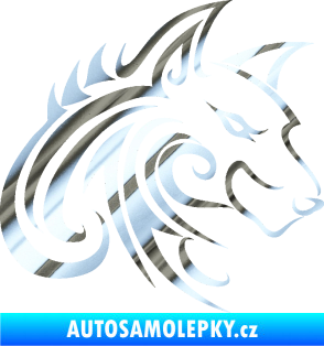 Samolepka Predator tattoo 001 pravá chrom fólie stříbrná zrcadlová