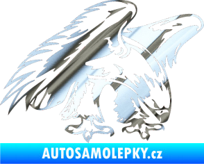 Samolepka Predators 001 pravá orel chrom fólie stříbrná zrcadlová
