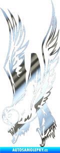 Samolepka Predators 019 levá sova chrom fólie stříbrná zrcadlová
