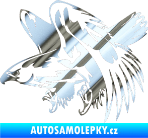 Samolepka Predators 034 levá chrom fólie stříbrná zrcadlová