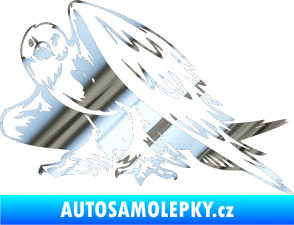 Samolepka Predators 039 levá orel chrom fólie stříbrná zrcadlová
