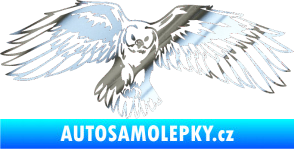 Samolepka Predators 077 pravá sova chrom fólie stříbrná zrcadlová