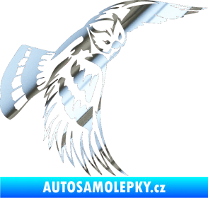 Samolepka Predators 081 pravá sova chrom fólie stříbrná zrcadlová
