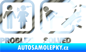 Samolepka Problem? Solved 001 chrom fólie stříbrná zrcadlová