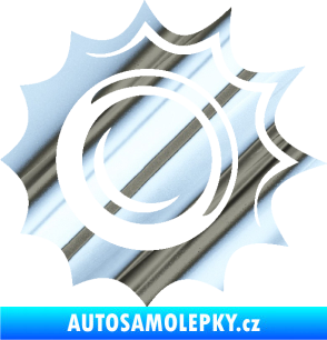 Samolepka Průstřel 003 levá chrom fólie stříbrná zrcadlová