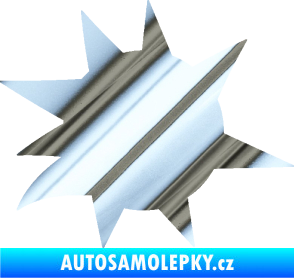 Samolepka Průstřel 004 pravá chrom fólie stříbrná zrcadlová