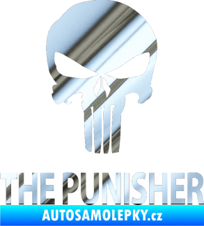 Samolepka Punisher 002 s nápisem chrom fólie stříbrná zrcadlová