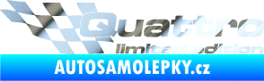 Samolepka Quattro limited edition levá chrom fólie stříbrná zrcadlová