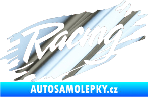 Samolepka Racing 002 chrom fólie stříbrná zrcadlová