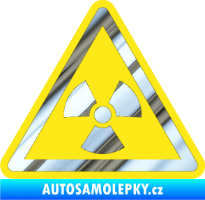Samolepka Radioactive barevný trojúhelník chrom fólie stříbrná zrcadlová