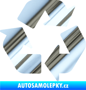 Samolepka Recyklace 001 symbol chrom fólie stříbrná zrcadlová