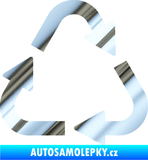 Samolepka Recyklace 002 symbol chrom fólie stříbrná zrcadlová
