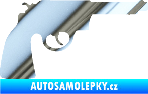 Samolepka Revolver 002 pravá chrom fólie stříbrná zrcadlová
