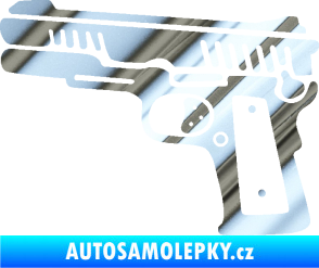 Samolepka Revolver 003 levá chrom fólie stříbrná zrcadlová