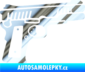Samolepka Revolver 003 pravá chrom fólie stříbrná zrcadlová