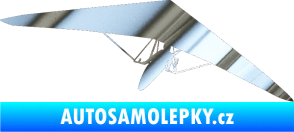 Samolepka Rogalo 001 pravá chrom fólie stříbrná zrcadlová