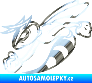 Samolepka Rozzuřená vosa 001 levá chrom fólie stříbrná zrcadlová