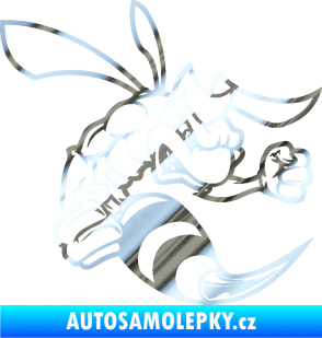 Samolepka Rozzuřená vosa 003 pravá chrom fólie stříbrná zrcadlová