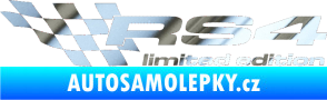 Samolepka RS4 limited edition levá chrom fólie stříbrná zrcadlová