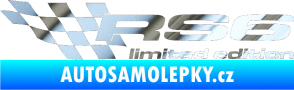 Samolepka RS6 limited edition levá chrom fólie stříbrná zrcadlová