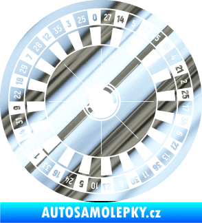 Samolepka Ruleta kolo 001 chrom fólie stříbrná zrcadlová