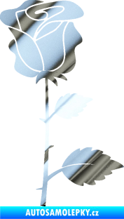 Samolepka Růže 007 pravá chrom fólie stříbrná zrcadlová