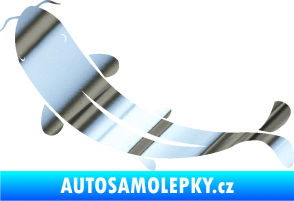 Samolepka Ryba 001 levá chrom fólie stříbrná zrcadlová