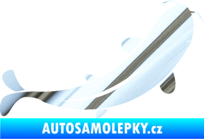 Samolepka Ryba 001 pravá chrom fólie stříbrná zrcadlová