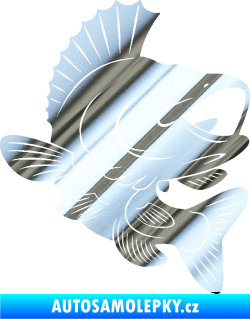 Samolepka Ryba 012 pravá chrom fólie stříbrná zrcadlová